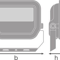 Projecteur LED Aluminium Noir 8W 1200 lumens 4000K IP66 faisceau symétrique