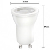 LED GU10 - Ø35mm - 2W remplace 20W - 3000K lumière blanche chaude