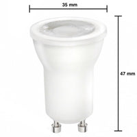 Ampoule Spectrum LED GU10 MR11, 2W remplace 20W, 3000K blanc chaud, 230V, 230 lumens, faisceau 45°, CRI 80