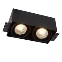 Lucide inbouwspot zwart GU10 naadloos ontwerp