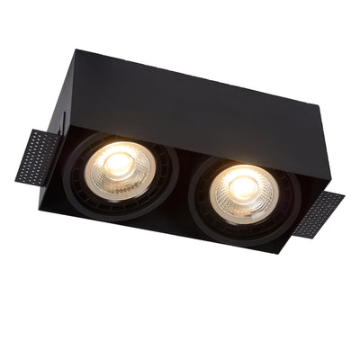 Lucide inbouwspot zwart GU10 naadloos ontwerp