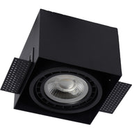 Lucide AR111 GU10 zwart trimloos inbouwspot armatuur excl. LED lamp
