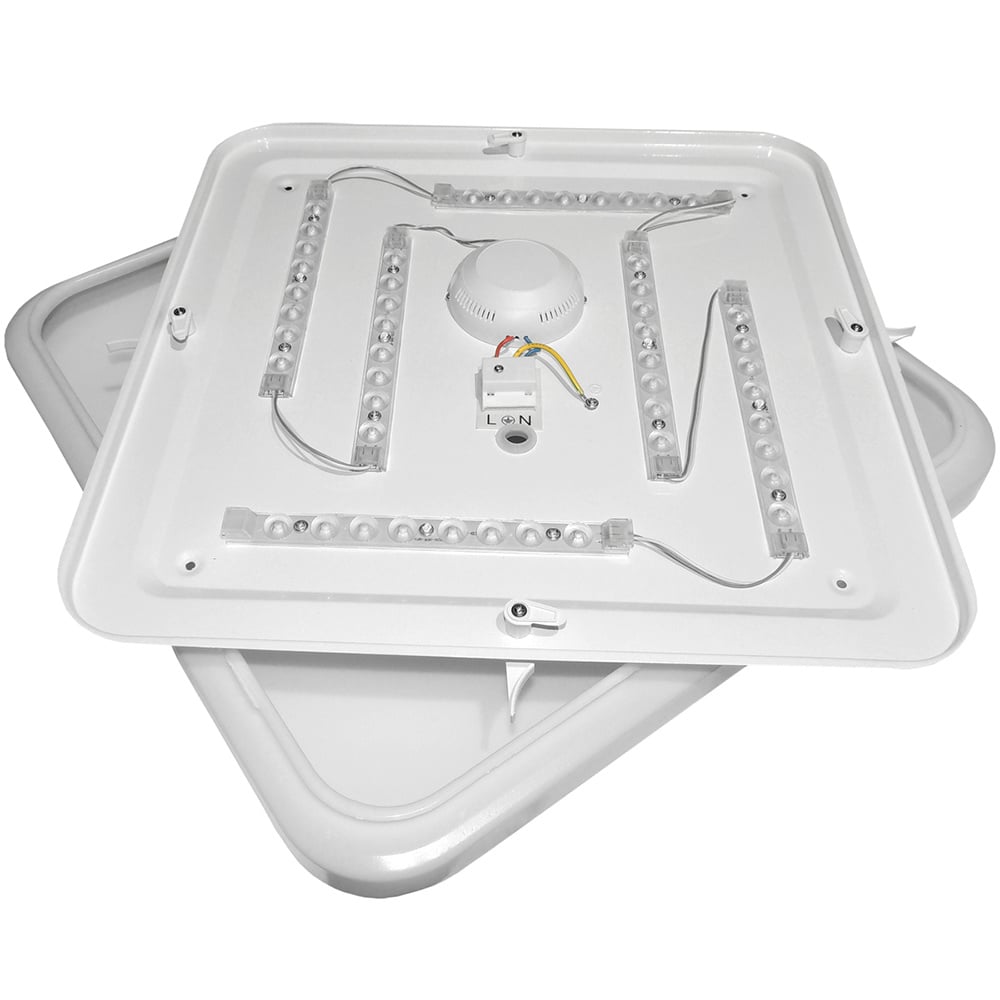 Spectrum LED plafondlamp 36W 230V opbouw IP20 3000K 2600 lumen Witte behuizing 430x430 mm