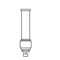 LED PL-C Dulux-D D/E 6W 660 lumens 4000K Blanc Froid G24d-1 2 broches 230V remplacement pour 13W