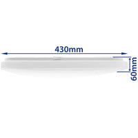 LED plafonnière 36W - Groot formaat - Lichtkleur optioneel - 230V aansluiting