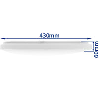Spectrum LED plafondlamp 36W 230V opbouw IP20 3000K 2600 lumen Witte behuizing 430x430 mm