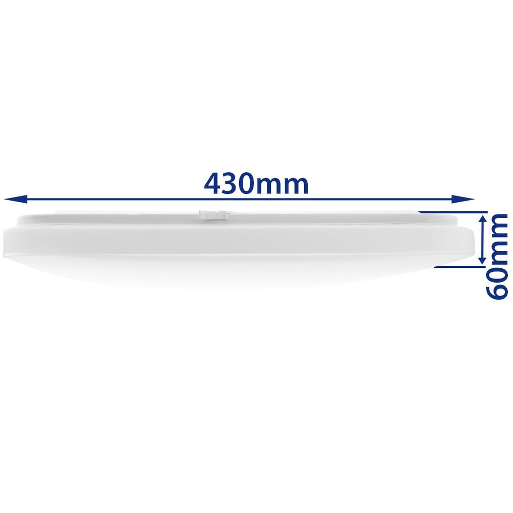 Spectrum LED plafondlamp 36W 230V opbouw IP20 3000K 2600 lumen Witte behuizing 430x430 mm