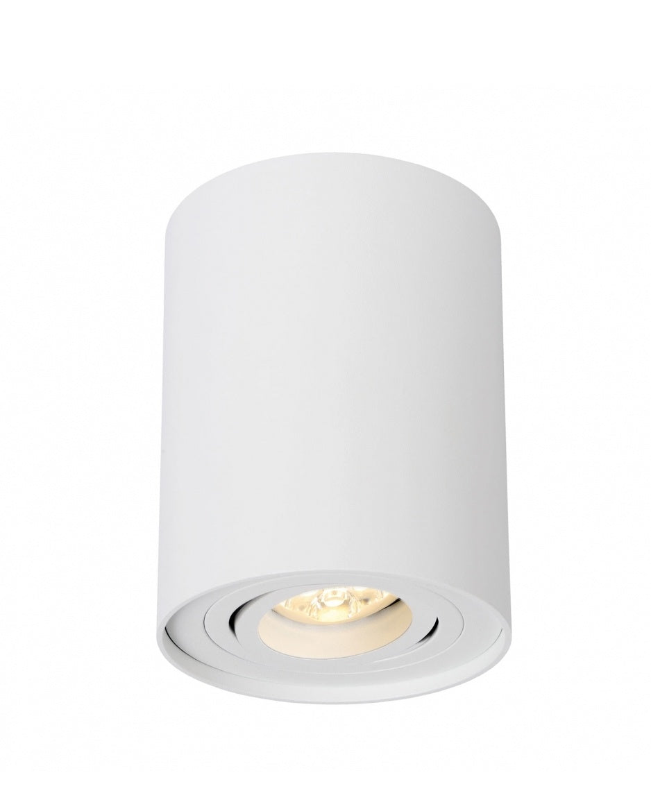 Spectrum LED plafondspot CHLOE GU10, opbouw, Wit aluminium, IP20, kantelbaar, 250V