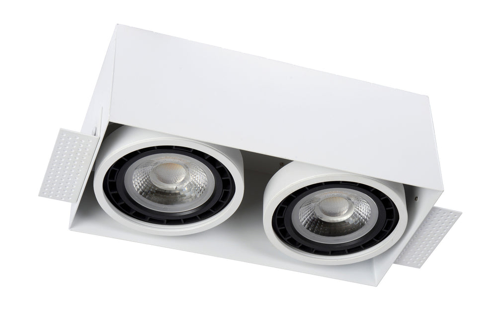 Lucide trimloze inbouwspot 2xGU10 witte LED lamp IP20