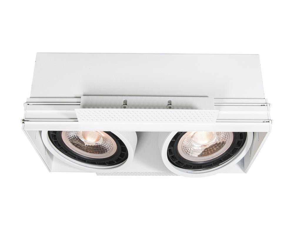 Lucide trimloze inbouwspot 2xGU10 witte LED lamp IP20