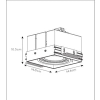 Lucide trimless inbouwspot 1xGU10 LED wit
