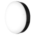 Applique murale LED hublot avec détecteur, 10W 800 lumens, 3000K blanc chaud, IP65 IK10, Noir Ø250MM