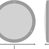 Applique murale LED hublot avec détecteur, 10W 800 lumens, 3000K blanc chaud, IP65 IK10, Noir Ø250MM