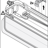 LED waterdichte montagebalk, vochtbestendige behuizing voor 1x150cm LED-buis, duurzame prestaties