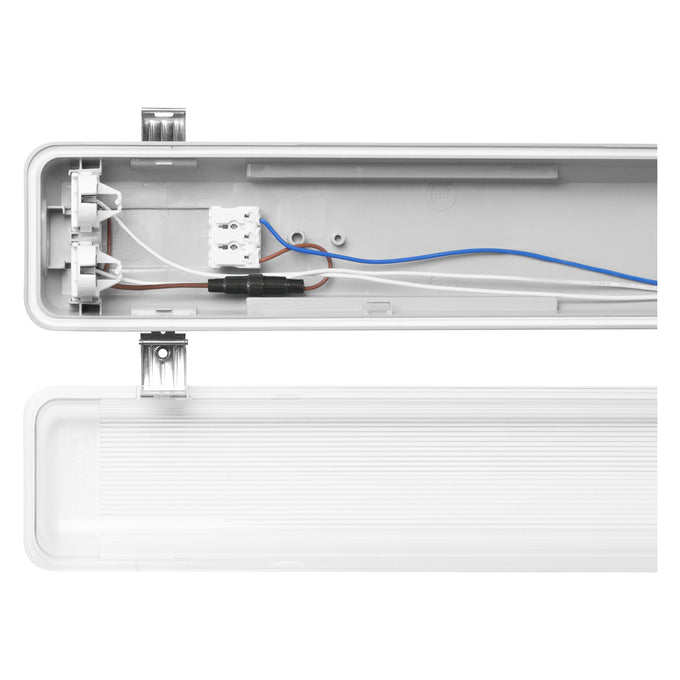 Support de montage LED étanche pour tube LED 2x150cm, performance résistante à l'humidité