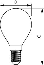 Philips mas vle ledlusterD E14 P45 2700K dimbare lamp 470 lumen