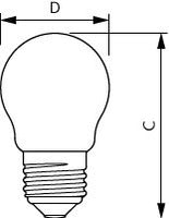 Philips MAS LEDLuster 3.5W E27 helder P45 dimbare LED lamp 2200-2700K 470 lumen 90CRI Warm Glow