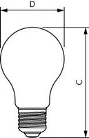 Philips MASTER Ampoule LED 5.9W E27 Verre Transparent Warm Glow 2200K-2700K 806 lumens CRI95 dimmable A60