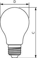 Philips LED Lamp E27 A60 4W 1800K Amber Glas 250 lumen dimbaar decoratief licht