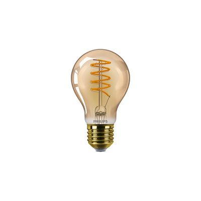 Philips LED Lamp E27 A60 4W 1800K Amber Glas 250 lumen dimbaar decoratief licht