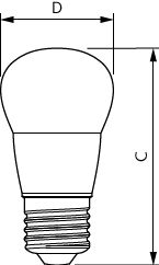 Philips CorePro LED kaarslamp 2.8W E27 2700K Warm Wit 250 lumen P45 mat niet-dimbaar