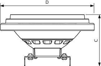 Spot LED Philips MAS ExpertColor G53 AR111 50W, faisceau 40 degrés, blanc chaud 2700K