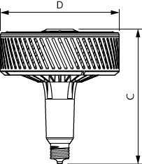 Philips TForce Lampe LED Highbay 95W E40 4000K Blanc froid 13000 lumens Faisceau 120° 220-240V CE RoHS