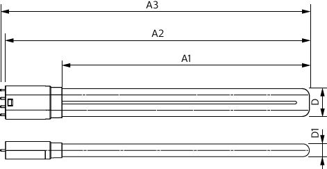 Philips CorePro LED PLL Netspanning 24W 4000K 3400 lumen 2G11 Koelwit niet-dimbare glazen buis