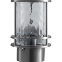 Ledvance ENDURA Classic Post Up E27 buitenwandlamp, roestvrijstalen behuizing, heldere glazen diffuser, IP44
