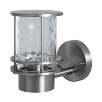 Ledvance ENDURA Classic Post Up E27 buitenwandlamp, roestvrijstalen behuizing, heldere glazen diffuser, IP44