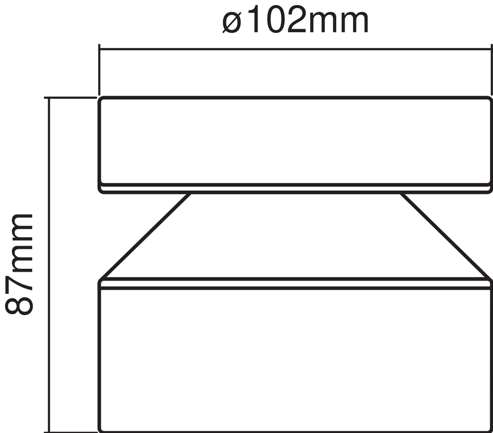 Ledvance ENDURA Style Cylinder Buiten LED Plafondlamp 6W 3000K IP44 Roestvrijstaal