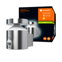 Ledvance ENDURA Style Applique Murale Cylindre avec Capteur LED Extérieur 6W 3000K Acier Inoxydable IP44