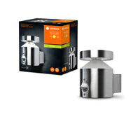 Ledvance ENDURA Style Applique Murale Cylindre avec Capteur LED Extérieur 6W 3000K Acier Inoxydable IP44