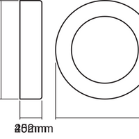 Applique et plafonnier LED Ledvance ENDURA Style Ring 13.5W 3000K 480 lumens Gris Foncé IP44 IK07