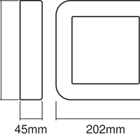 Ledvance ENDURA Style Square applique murale LED 13.5W 3000K Gris Foncé IP44 IK07 montage en surface extérieur