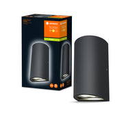 Ledvance ENDURA Style UpDown Buiten LED Wandlamp 12W 3000K 700 lumen IP44 Donkergrijs Gegoten Aluminium
