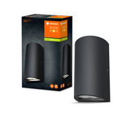 Ledvance ENDURA Style UpDown Buiten LED Wandlamp 12W 3000K 700 lumen IP44 Donkergrijs Gegoten Aluminium