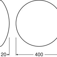 Ledvance LED Bulkhead 24W 1920 lumen 4000K Koel Wit Ø400 IP44 Witte behuizing