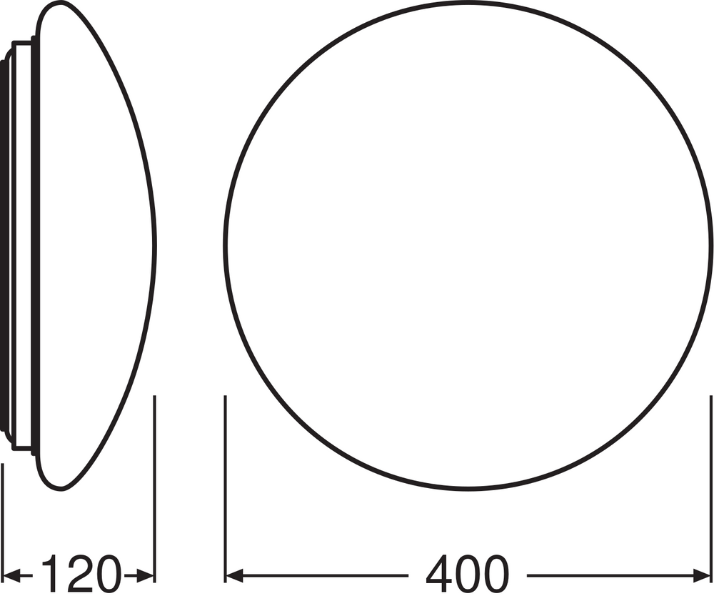 Ledvance LED Bulkhead 24W 1920 lumen 4000K Koel Wit Ø400 IP44 Witte behuizing