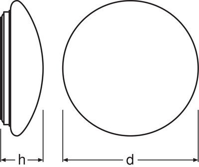 Ledvance LED Bulkhead 24W 1920 lumen 4000K Koel Wit Ø400 IP44 Witte behuizing