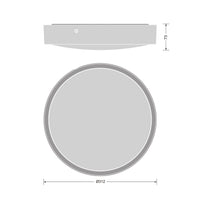 Ledvance LED Hublot Rond 300mm 17W IP65 IK10 2270 lumens 3000K 4000K Noir Montage en Saillie Luminaire Extérieur