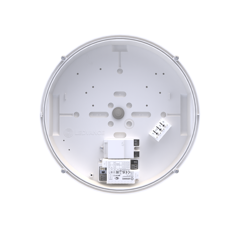 Ledvance LED Hublot Rond 300mm 17W IP65 IK10 2270 lumens 3000K 4000K Noir Montage en Saillie Luminaire Extérieur