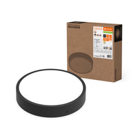 Ledvance hublot LED rond 9.5W noir, 3000K 4000K sélectionnable, 1220 lumens, IP65 IK10 applique plafonnier