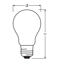 Ledvance Ampoule LED Classique A Dépolie E27 Dimmable 2.2W 2700K 470 lumens 220-240V Classe Énergie A