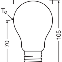 Ledvance Ampoule LED Classique A Dépolie E27 Dimmable 2.2W 2700K 470 lumens 220-240V Classe Énergie A