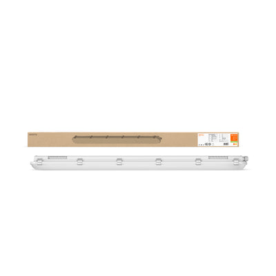 Ledvance LED spatwaterdicht armatuur 1200mm 32W 3000K 4000 lumen IP65 IK08 Warm Wit Grijs plafond- of wandmontage