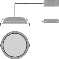Ledvance Downlight LED 200mm 20W/25W/30W 3000K/4000K 2400-3600 lumens CRI 90 IP44/IP20 Aluminium blanc