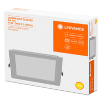 Ledvance LED Downlight Slim Vierkant 12W 3000K Warm Wit Inbouw Plafond IP20 1020 lumen Wit
