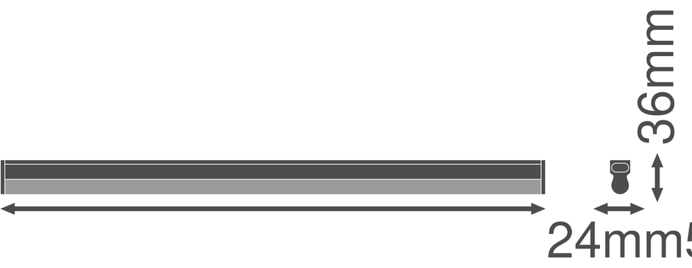 Ledvance LED Linéaire Compact Haut Rendement 600 Applique en Saillie 10W 3000K 1000 lumens Blanc IP20 573mm