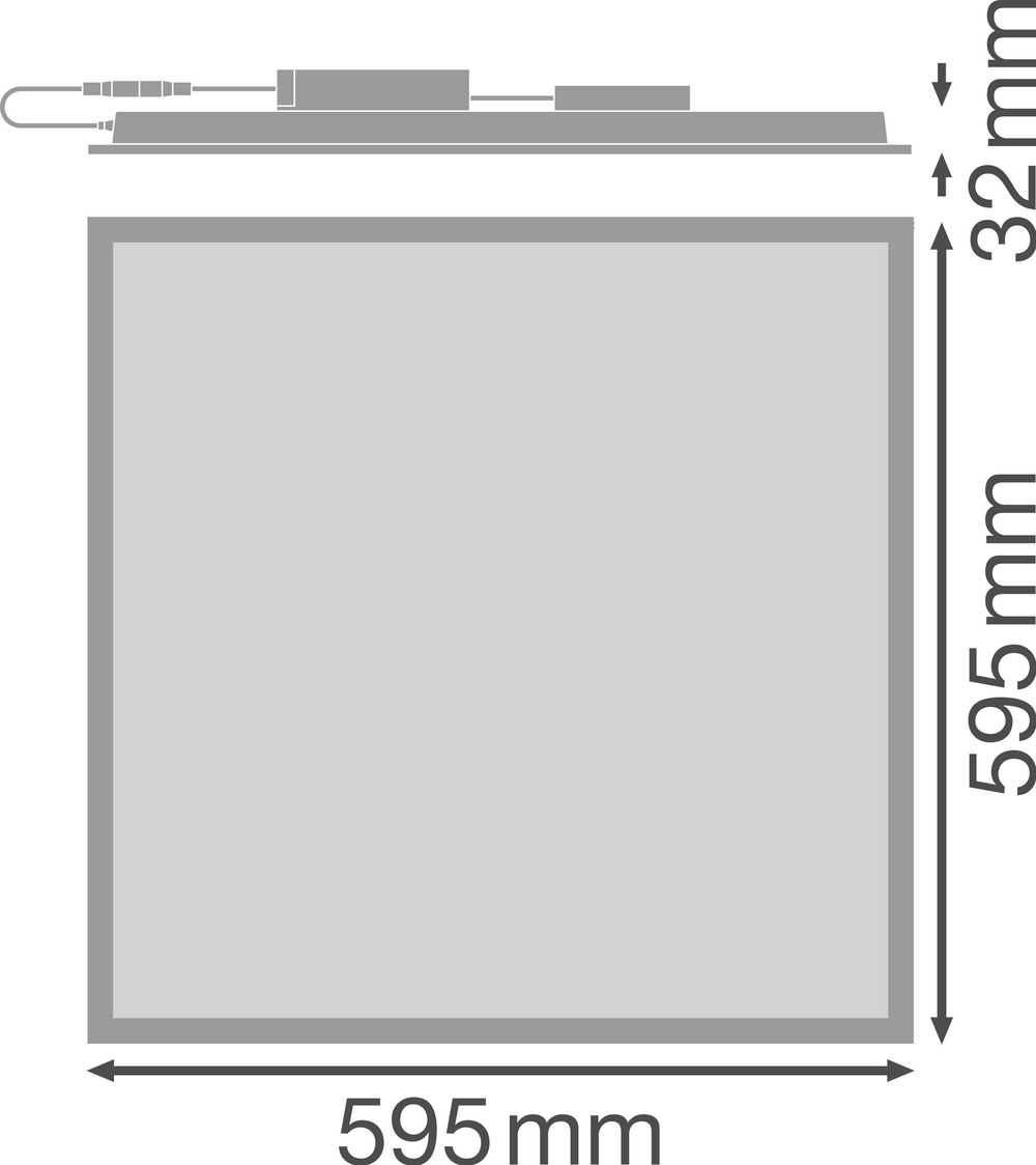 Ledvance LED Paneel Comfort 28W 4000K, slanke plafondlamp, energiezuinige verlichting voor kantoor of thuis